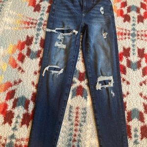 Size 0 American Eagle Curvy Highest Rise Jeggings Dark Blue
